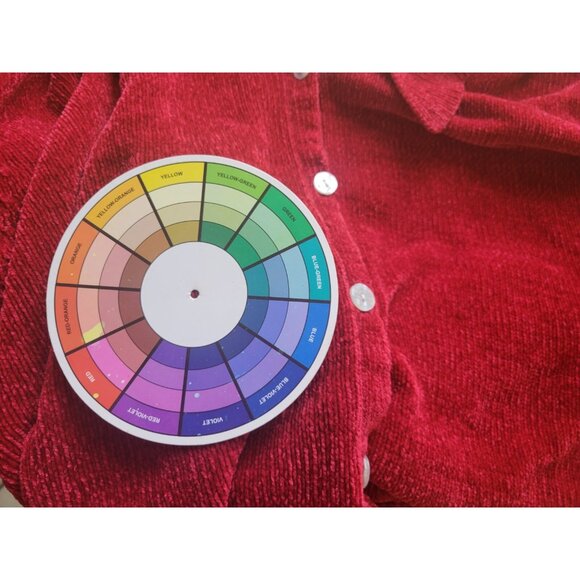 Denim Co Womens Sweater 2X Cardigan Long Sleeve Red Soft Acrylic SWE176E - Picture 6 of 7